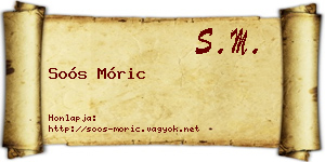 Soós Móric névjegykártya